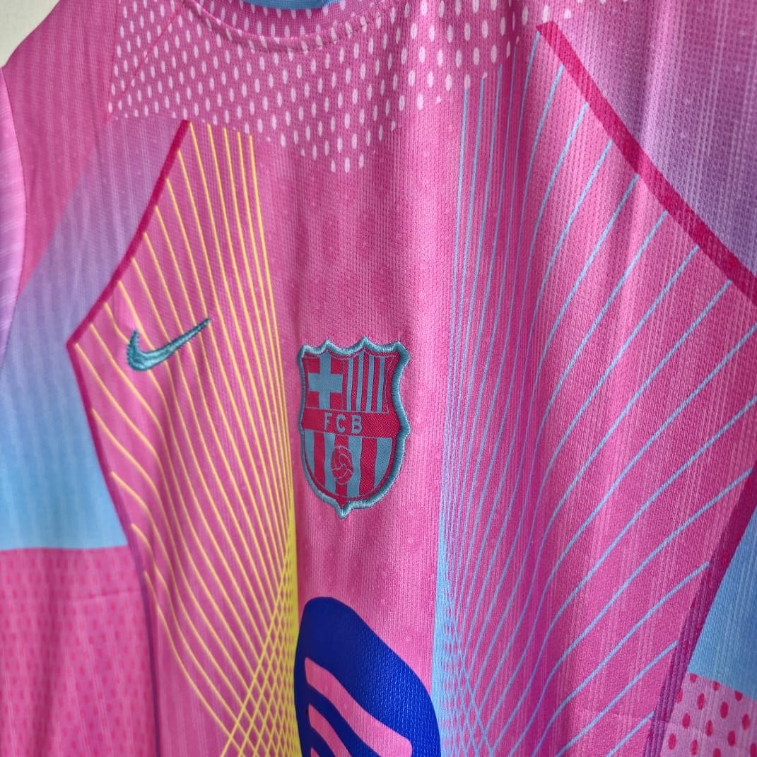 Yamal Fc barcelona pink special edition half sleeves kit